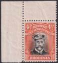 Click for more photos and details Rhodesia 1922 KGV Admiral 4d Black + Or-Verm Die IIIB p14 Mint SG294 pl 11 CREAS