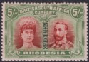 Click for more photos and details Rhodesia 1910 KGV SPECIMEN Double Head 5sh Vermilion and Deep Green Mint SG159s