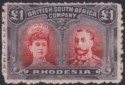 Rhodesia 1910 KGV Double Head £1 Frame Offset Clandestine Roulette Mint SG165CR