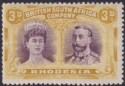 Rhodesia 1910 KGV Double Head 3d Violet and Ochre Mint SG137 cat £150
