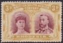 Rhodesia 1910 KGV Double Head 3d Claret and Ochre Mint RSC-D