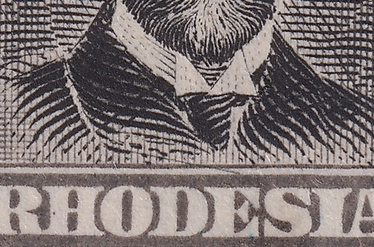 Rhodesia 1913 KGV Admiral 2d Black Die I p14 Pos 22 Line Below Tie Mint SG209