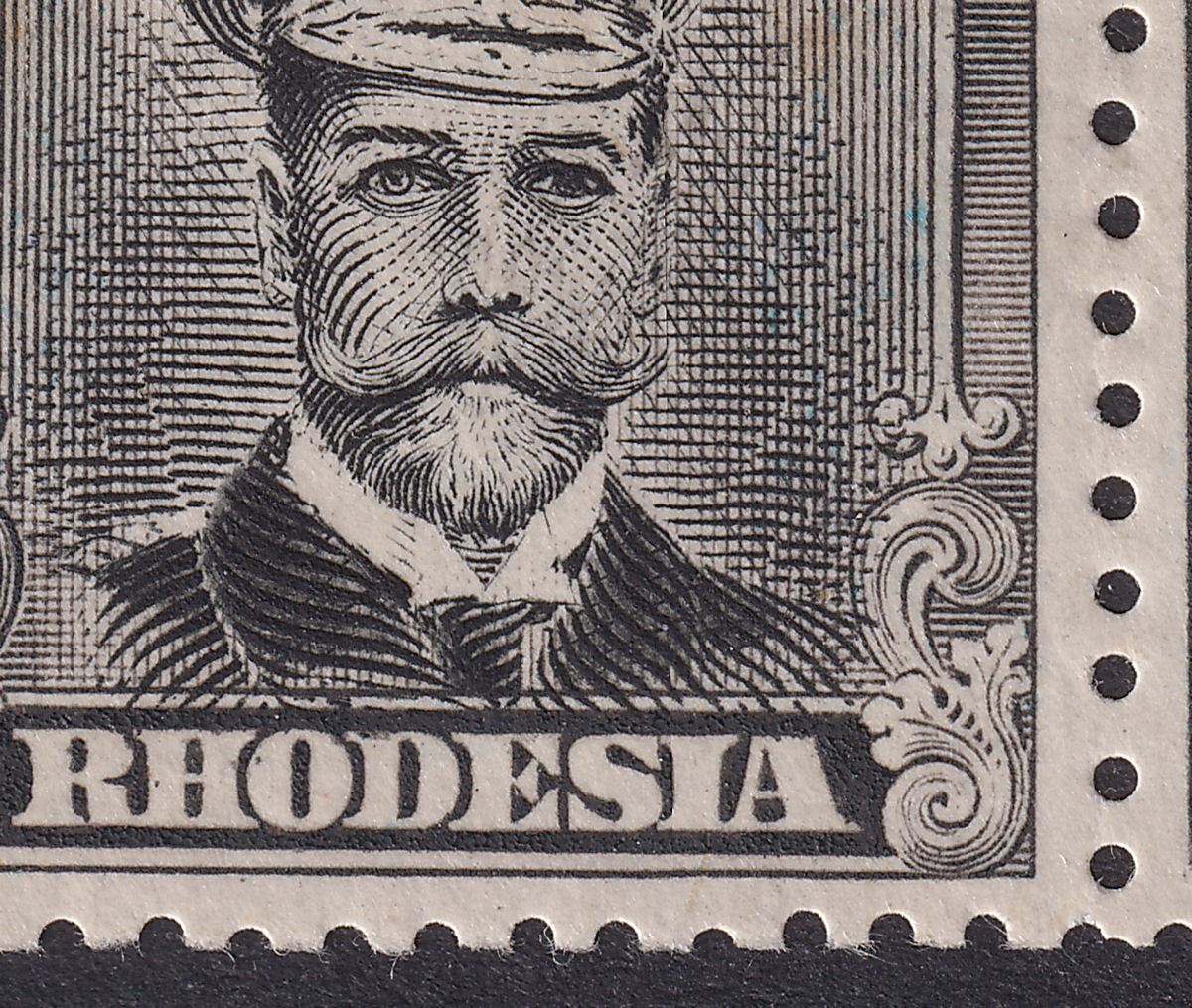 Rhodesia 1913 KGV Admiral 2d Black Die II p14 Pos 41 Dropped Entry Mint SG219