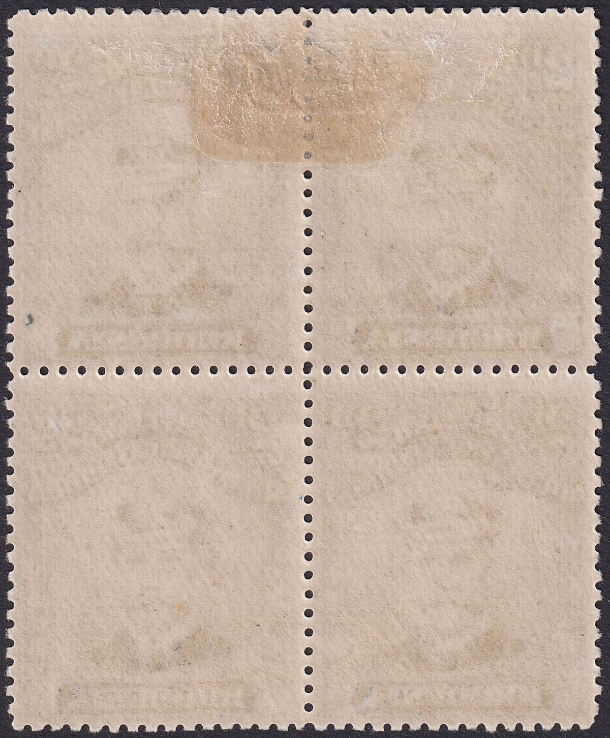 Rhodesia 1913 KGV Admiral 2d Die II Pl 1R St 1 Printer Line Block p15 Mint SG244