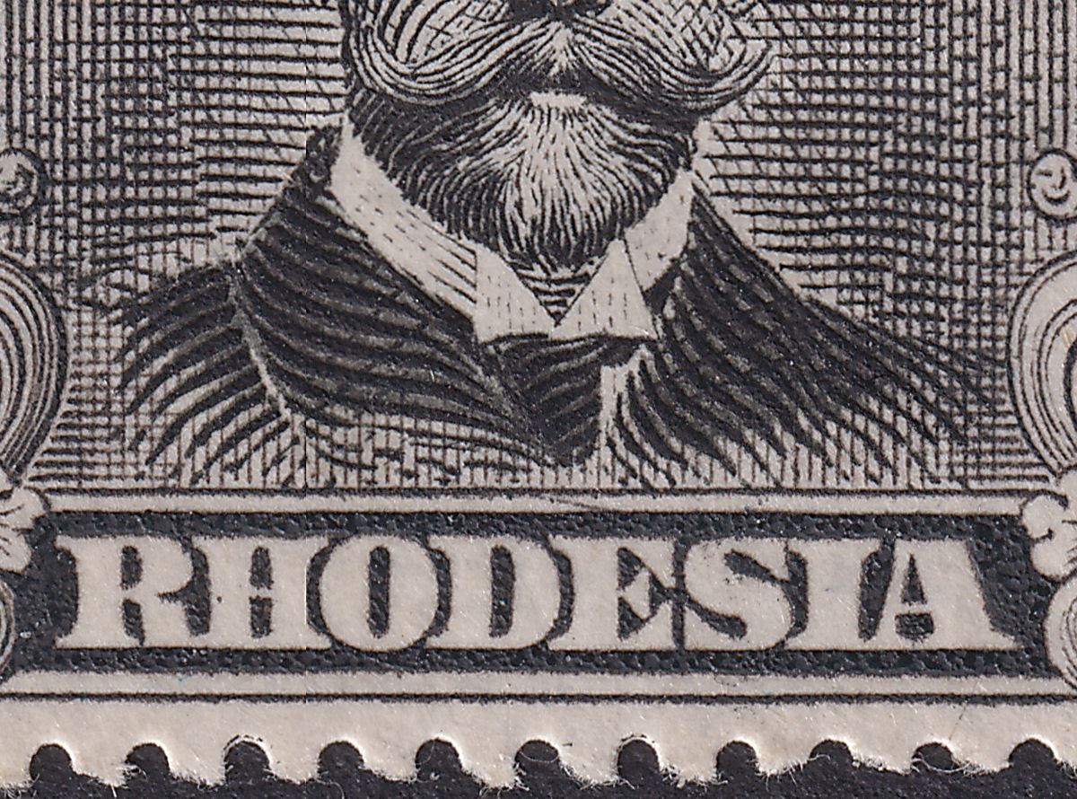 Rhodesia 1913 KGV Admiral 2d Black Die II p15 Pos 22 Line Below Tie Mint SG244