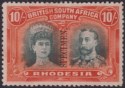 Rhodesia 1910 KGV SPECIMEN Double Head 10sh Bl-Green + Orange Mint SG164s regum
