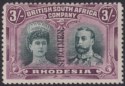 Rhodesia 1910 KGV SPECIMEN Double Head 3sh Green and Violet Mint SG156s regum