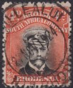 Click for more photos and details Rhodesia 1918 KGV Admiral 4d Black + Orange-Red Die IIIB p14 Used SG261 Plate 9