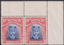 Click for more photos and details Rhodesia 1922 KGV Admiral 10d Brt Ultr + Red Die IIIB p14 Corner Pair Mint SG298