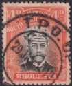 Rhodesia 1913 KGV Admiral 4d Black + Pale Or-Red Die II p14 Used SG225b TPO UP