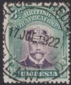 Rhodesia 1913 KGV Admiral 8d Violet + Green Die II p14 Used SG230 c£75 COLR RUN