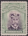 Rhodesia 1923 KGV Admiral 8d Violet + Grey-Green Die IIIB p15 Mint SG315 cat £75