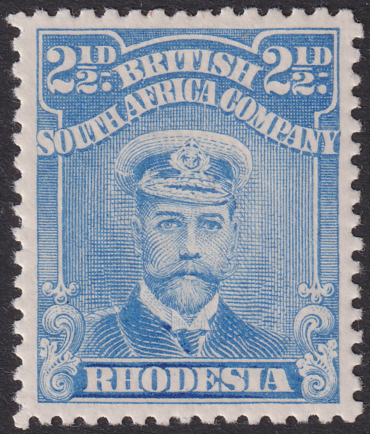 Rhodesia 1913 KGV Admiral 2½d Cobalt p14 Mint SG200 cat £75