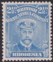 Rhodesia 1913 KGV Admiral 2½d Cobalt p14 Mint SG200 cat £75