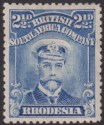 Rhodesia 1913 KGV Admiral 2½d Deep Blue p14 Mint SG201