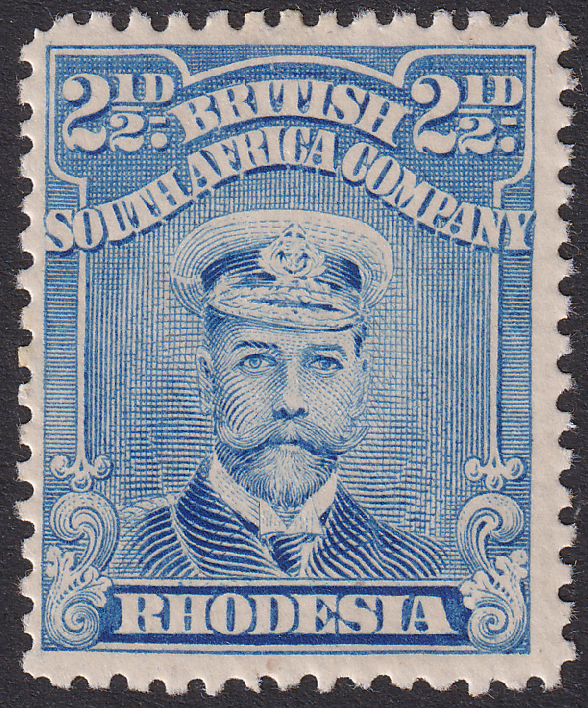 Rhodesia 1913 KGV Admiral 2½d Blue p14 Mint SG201