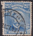 Rhodesia 1913 KGV Admiral 2½d Cobalt p15 Used SG207 cat £70 w PLUMTREE Postmark