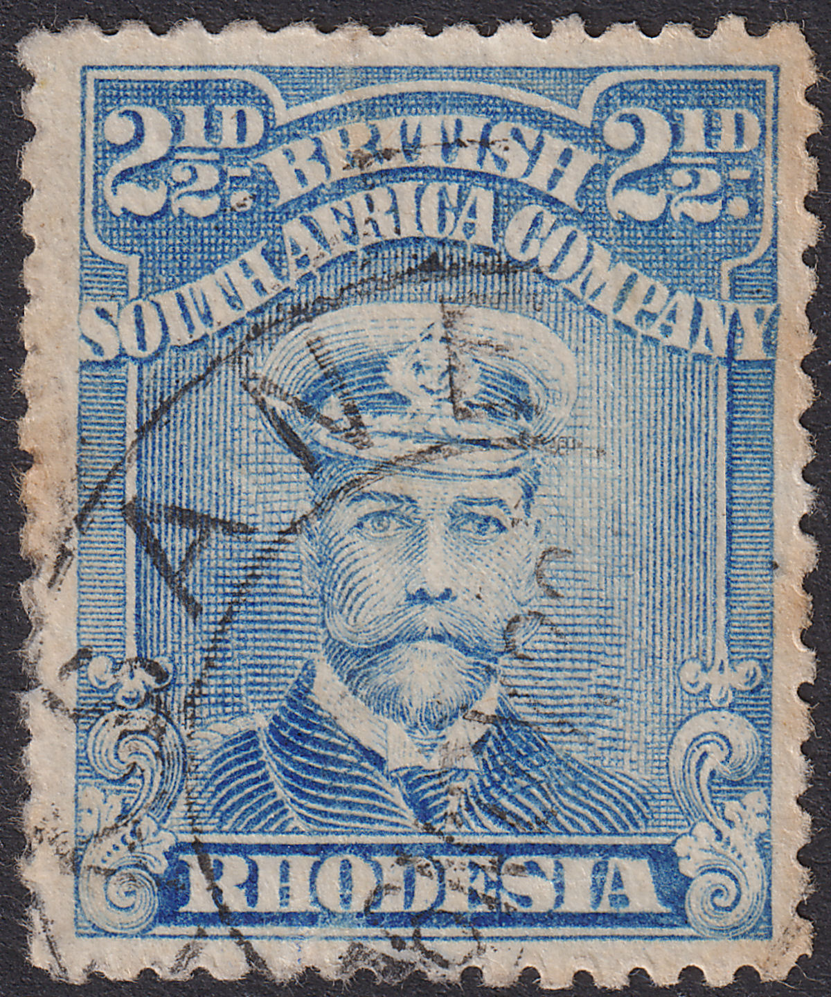 Rhodesia used Bechuanaland 1922 KGV Admiral 2½d p14 Used SG201 w KASANE Postmark