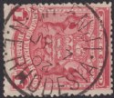 Rhodesia 1902 BSAC Mono Arms 1d Red Used with CHIENJI Postmark year slug invert