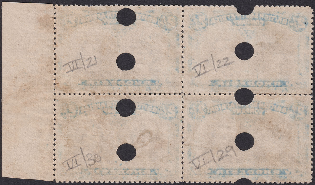 Rhodesia 1910 KGV Printers File Proof Double Head 2sh Black + Blue Block RSC-D