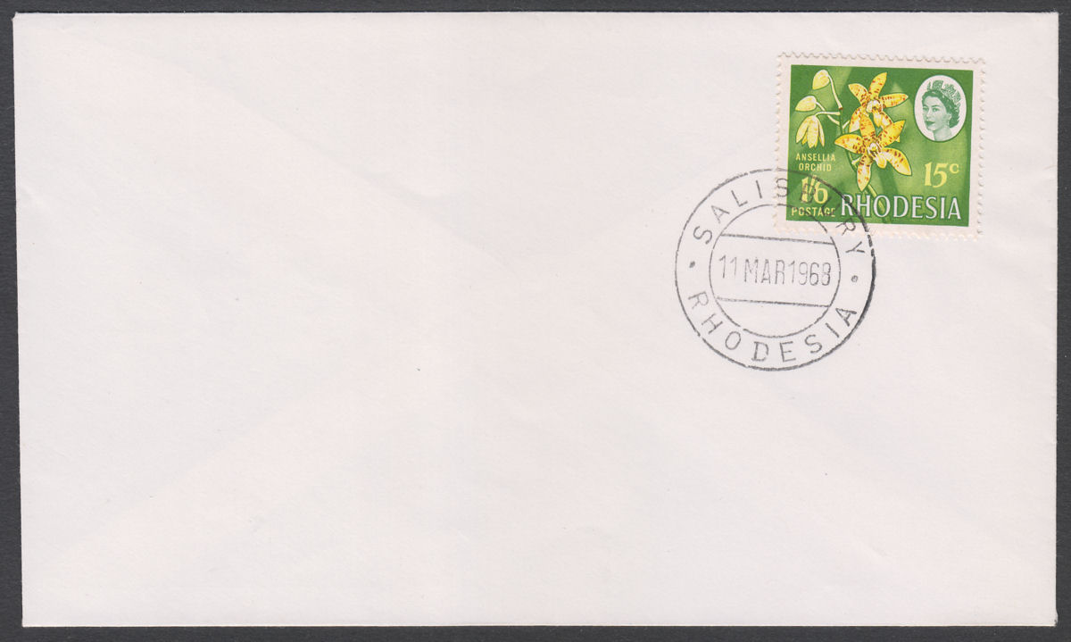 Rhodesia 1968 QEII Dual Currency 1sh6d/15c Used on Unaddressed First Day Cover
