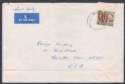 Click for more photos and details Rhodesia QEII Dual Currency Marginal 12sh/20c Used on Airmail Cover RAYLTON