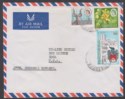 Click for more photos and details Rhodesia QEII 1sh6d/15c, 9d, 3d Selection Used on Airmail Cover RHODESIA Pmk