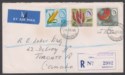 Click for more photos and details Rhodesia 1968 QEII Selection Used on Registered Airmail Cover RUNIVILLE - Canada