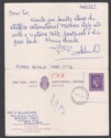 Click for more photos and details Rhodesia 1967 QEII 3d Postal Stationary Reply Postcard w Reply Used Postage Due