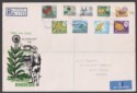 Click for more photos and details Rhodesia 1966 QEII Harrison Short Set Used Commem Regd Airmail FDC CAUSEWAY
