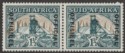 South Africa 1937 KGVI Mine 1½d Official Overprint wmk Inverted Pair Mint SG O22