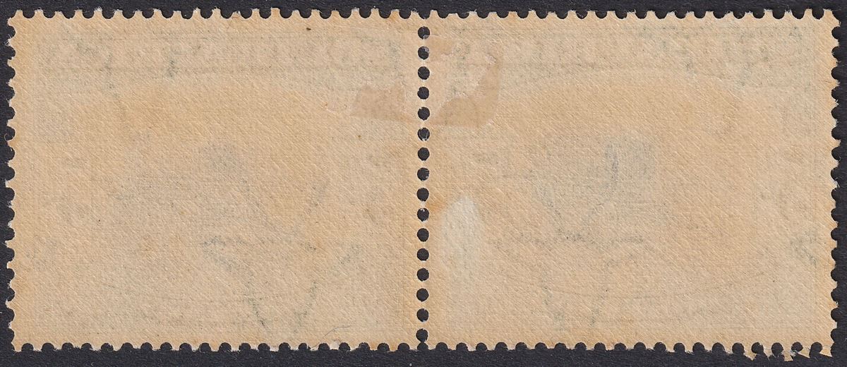 South Africa 1930 KGV Ox-Wagon 5sh p14x13½ Down Pair Mint SG38a cat £450 toned