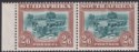 Click for more photos and details South Africa 1927 KGV Ox-Wagon 2sh6d Grn + Brown p14 Recess Pair Mint SG37 c£150