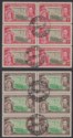 Click for more photos and details Southern Rhodesia 1937 KGVI Coronation 1d, 2d Blocks of 6 Used SG36-37 NORTON