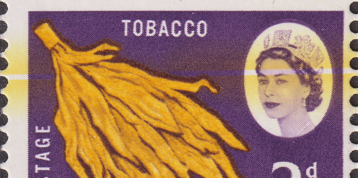 Southern Rhodesia 1964 QEII Tobacco 2d Yellow Doctor Blade Variety Mint SG94
