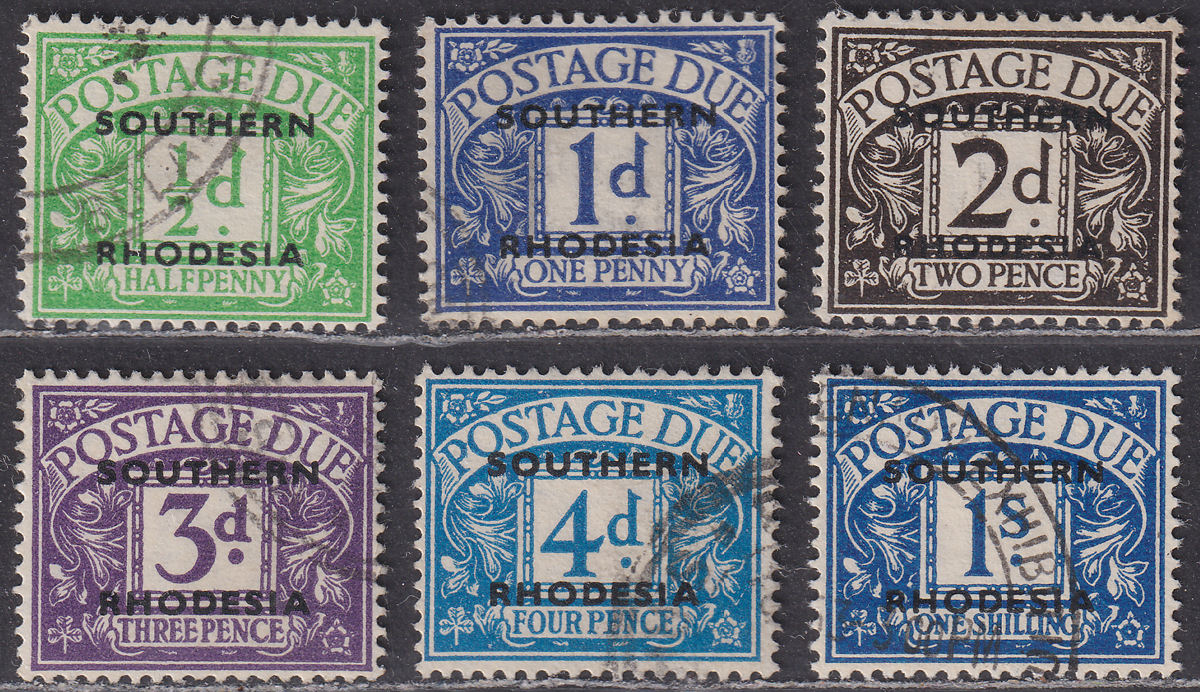 Southern Rhodesia 1951 KGVI Postage Due Overprint Set Used SG D1-D7 cat £45