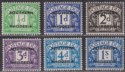 Click for more photos and details Southern Rhodesia 1951 KGVI Postage Due Overprint Set UM Mint SG D1-D7 cat £16