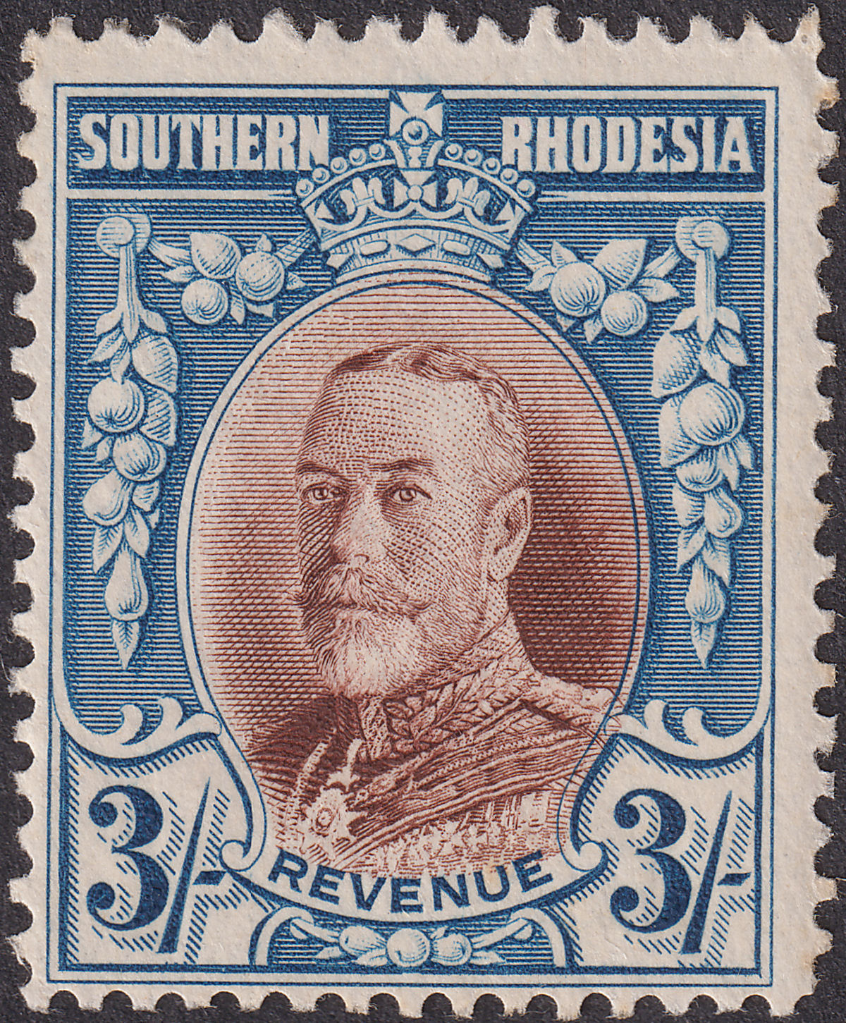 Southern Rhodesia 1931 KGV Revenue 3sh Mint BF9