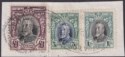 Southern Rhodesia 1931 KGV Revenue £1, Postage 5sh, 1sh Fiscally Used on Piece