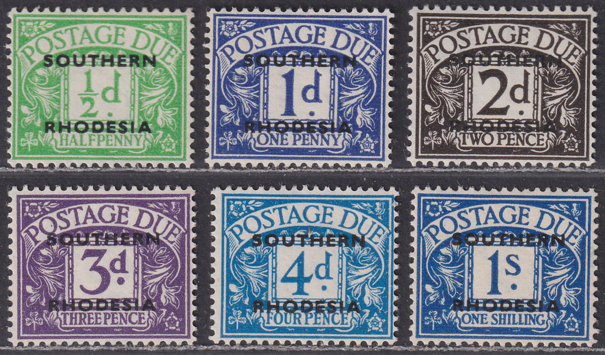 Southern Rhodesia 1951 KGVI Postage Due Overprint Set UM Mint SG D1-D7 cat £16