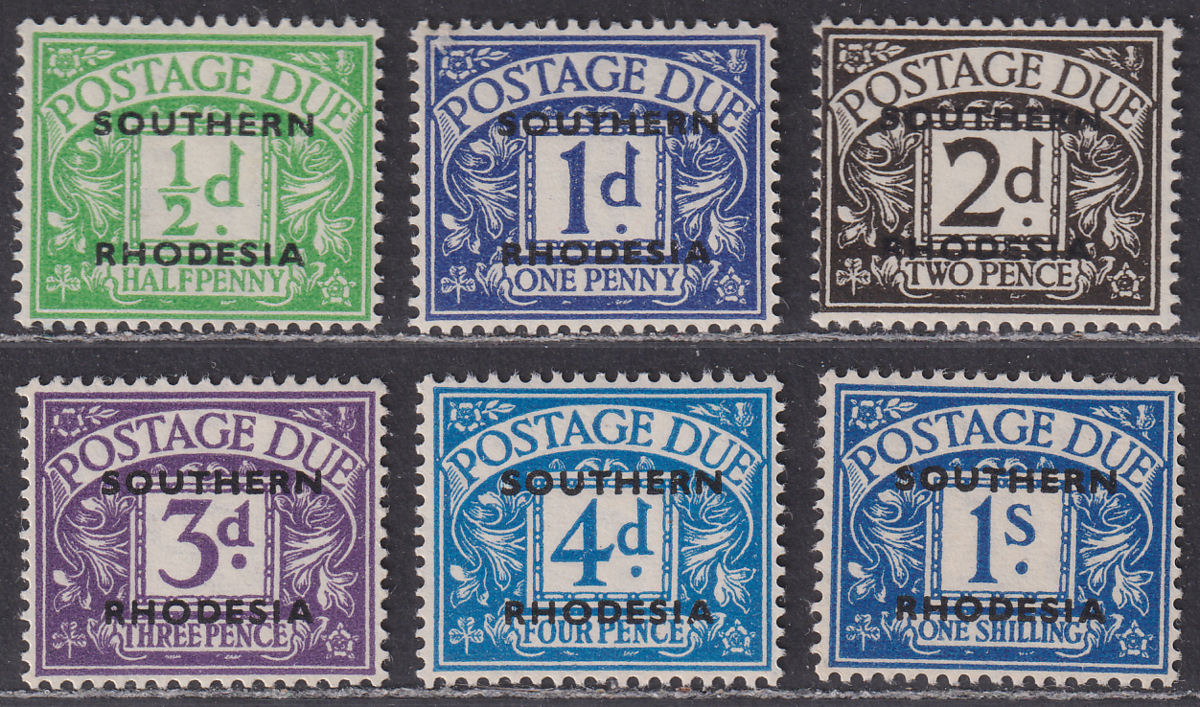 Southern Rhodesia 1951 KGVI Postage Due Overprint Set UM Mint SG D1-D7 cat £16