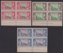 Click for more photos and details Southern Rhodesia 1937 KGVI Coronation Imprint Block Set to 6d Mint SG36-38