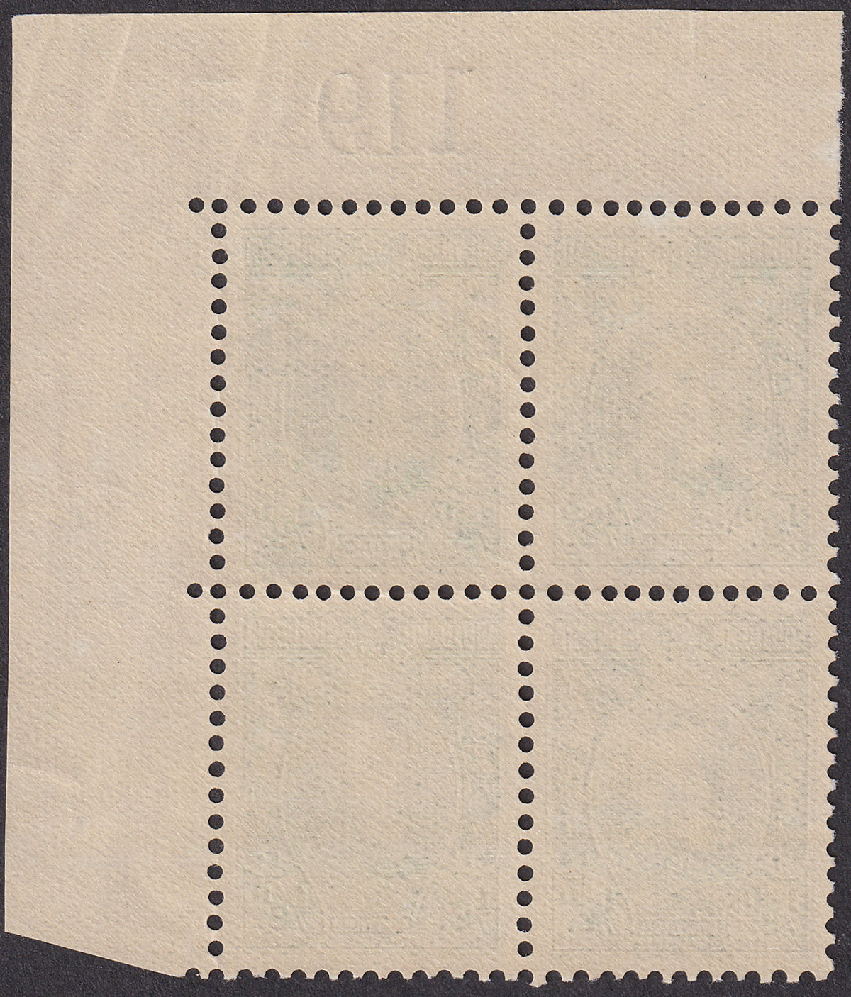 Southern Rhodesia 1933 KGV Field Marshal ½d Green Sheet No Block of 4 Mint SG15a