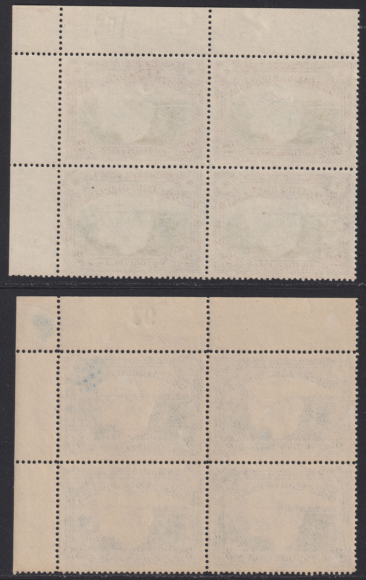 Southern Rhodesia 1938-41 KGVI Vic Falls 2d, 3d Sheet No Blocks Mint SG35a-35b