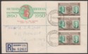 Click for more photos and details Southern Rhodesia 1950 KGVI Diamond Jubilee 2d x3 on Registered First Day Cover