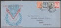 Click for more photos and details Southern Rhodesia 1947 KGVI Victory Set Used on Commemorative First Day Cover