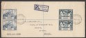 Click for more photos and details Southern Rhodesia 1949 KGVI UPU 2d, 3d Used on Registered First Day Cover to UK