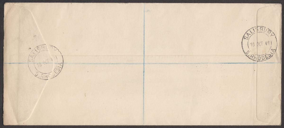 Southern Rhodesia 1949 KGVI UPU 2d, 3d Used on Registered First Day Cover to UK
