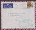Click for more photos and details Rhodesia 1966 UDI 1sh3d Used on Airmail Cover to UK with Invalid Stamps Cachet