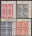 Click for more photos and details Southern Rhodesia 1947 KGVI Victory Sheet Number Block Set Mint SG64-67